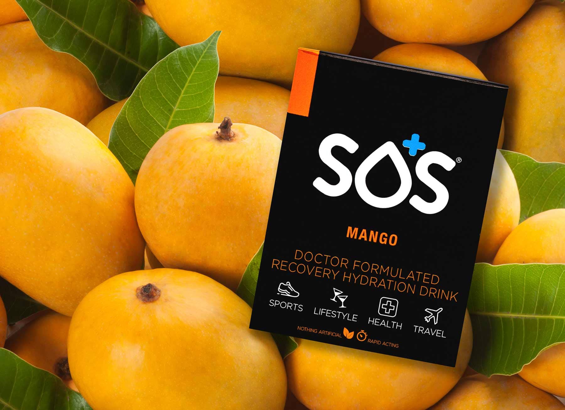 SOS Hydration Mango Sports Drink Powder Mix
