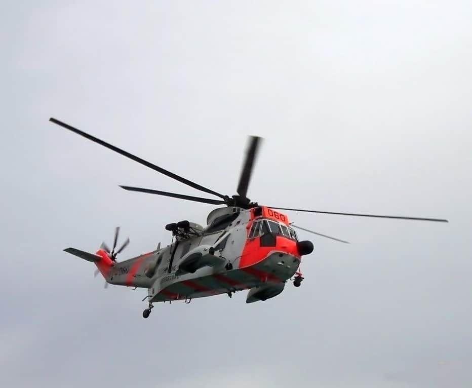 A Sea King helicopter rescued Anna Bagenholm