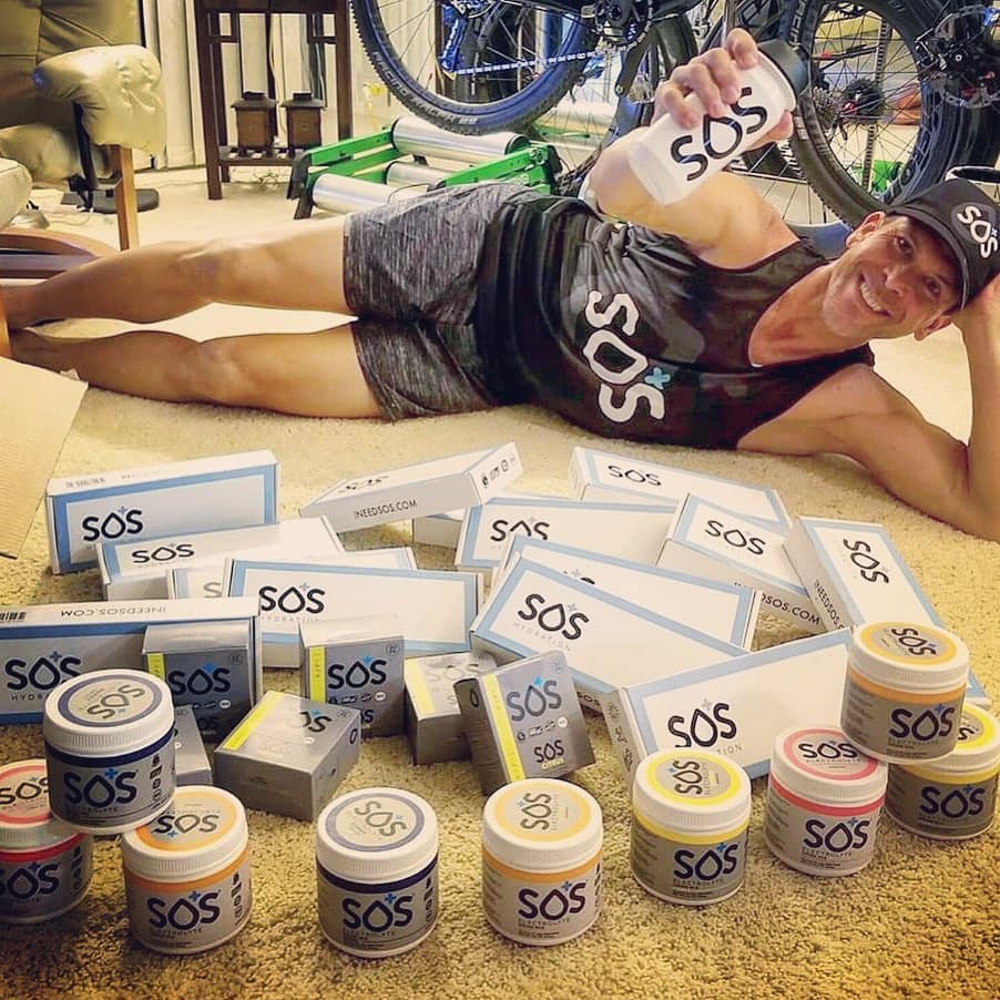Triathlete with SOS Electrolyte Drink